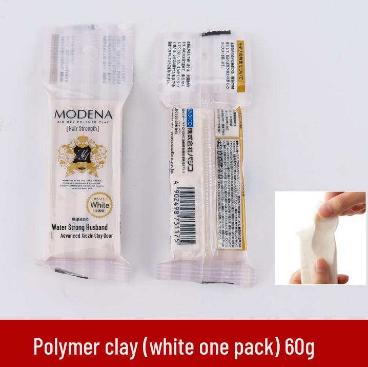 Набор белой самозатвердевающей глины Ladoll 500 г - DIY-глина для лепки фигурок, не требующая обжига