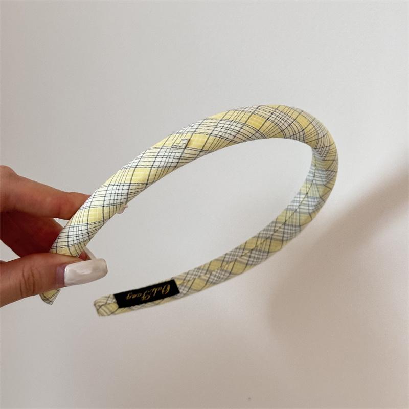 1/2pcs 1.5CM Women Girls Sweet Plaid Hairbands Sponge Padded British Hair Hoop Accessories Lattice Head Wears