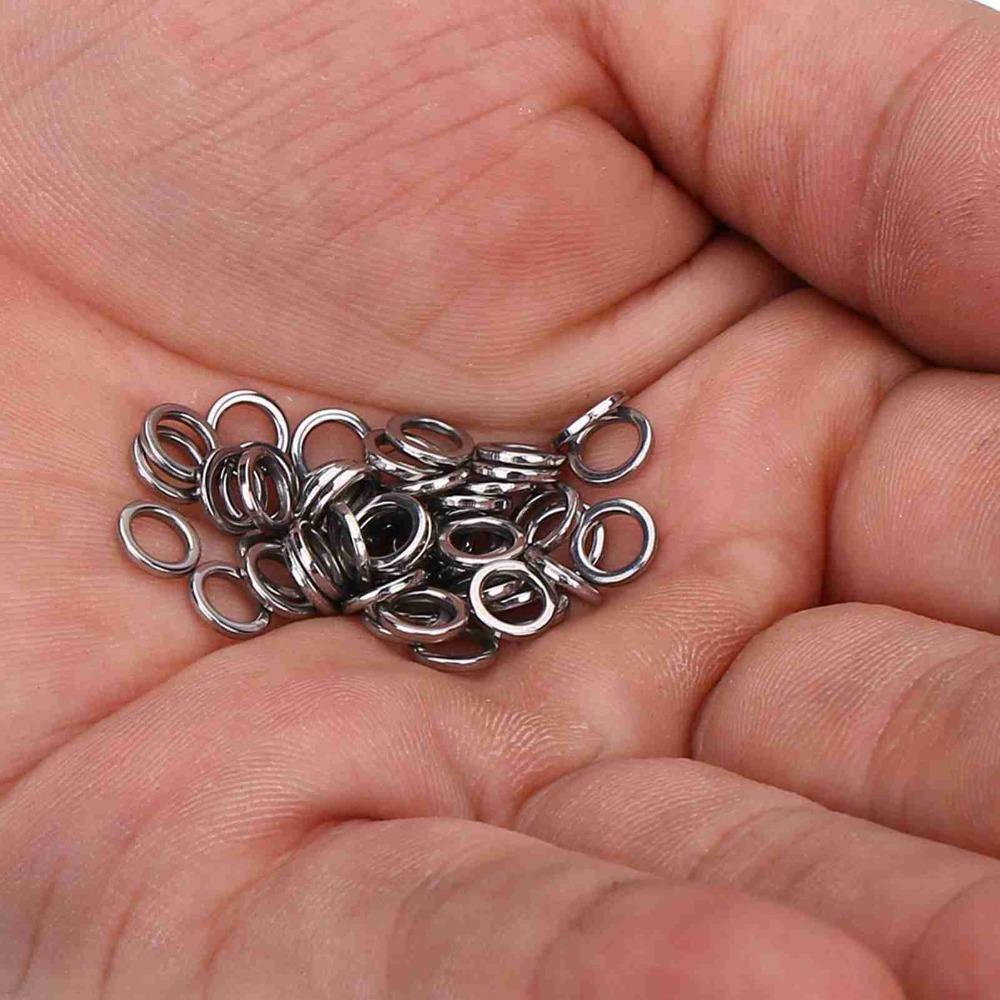 Stainless Steel Fishing Split Rings High Strength Fishing Rings Fishing Solid Rings  Sea Fishing