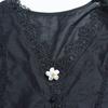 DIY Accessories Rhinestone Button Cover Alloy Flower Cufflinksble  for Shirt Dress Decoration
