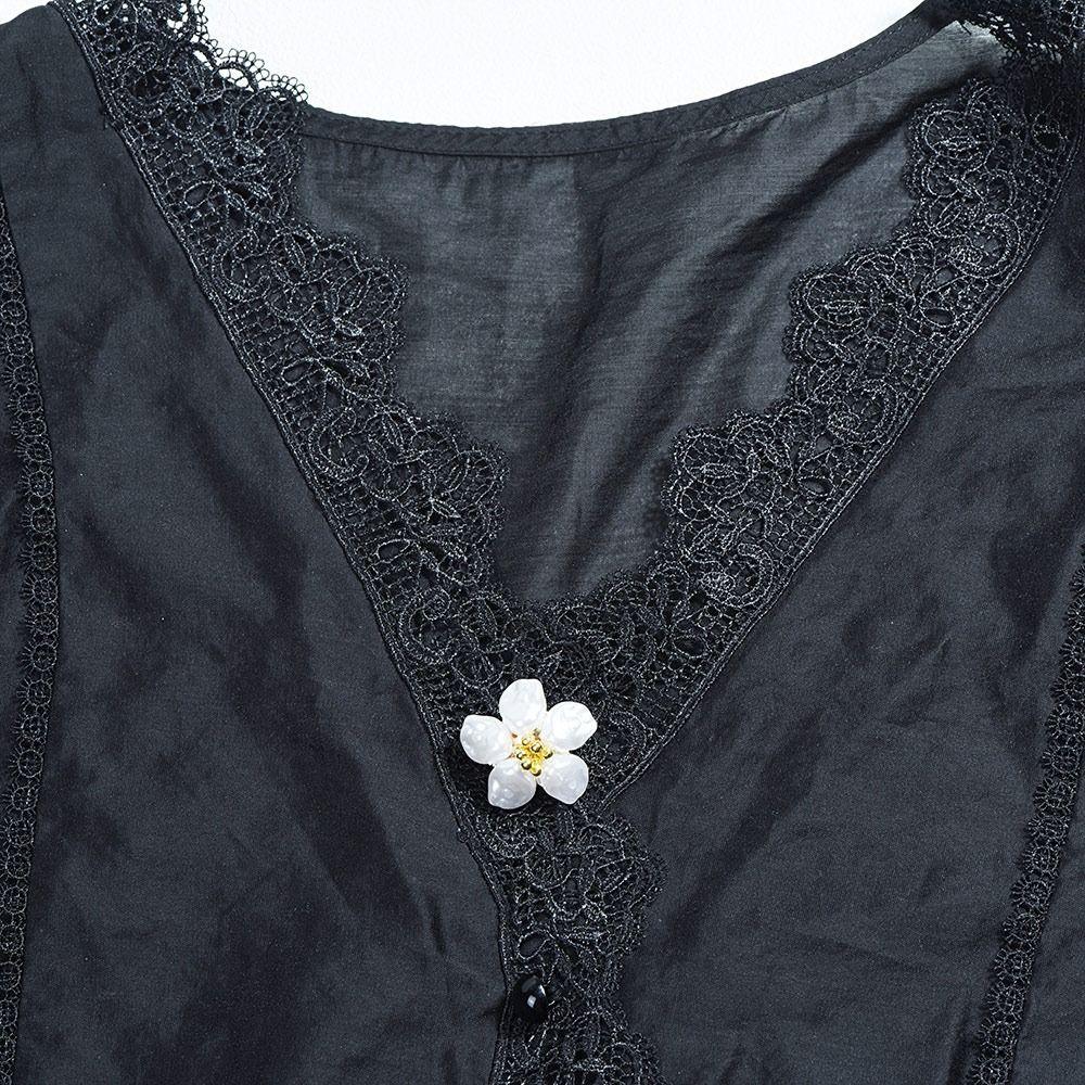 DIY Accessories Rhinestone Button Cover Alloy Flower Cufflinksble for Shirt Dress Decoration