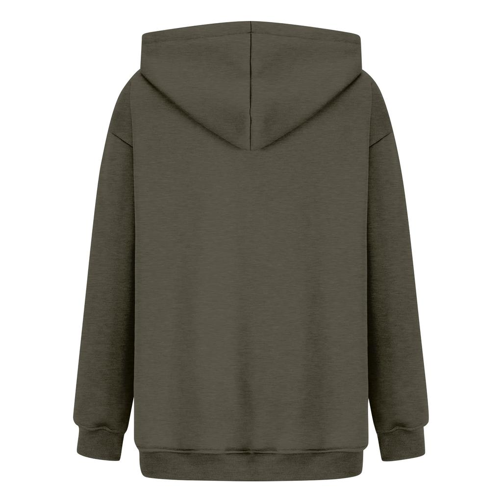 Женские повседневные модные пуловеры с длинными рукавами и принтом, толстовки на молнии, пальто