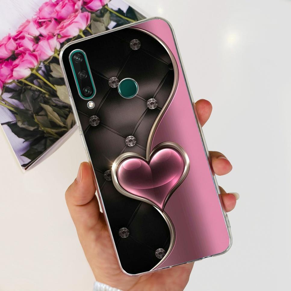 New Case For Huawei Y6p MED-LX9 Luxury Flower Love TPU Soft Silicone Back Cover For Huawei Y6p Y6P 2020 Bumper Phone Case Funda