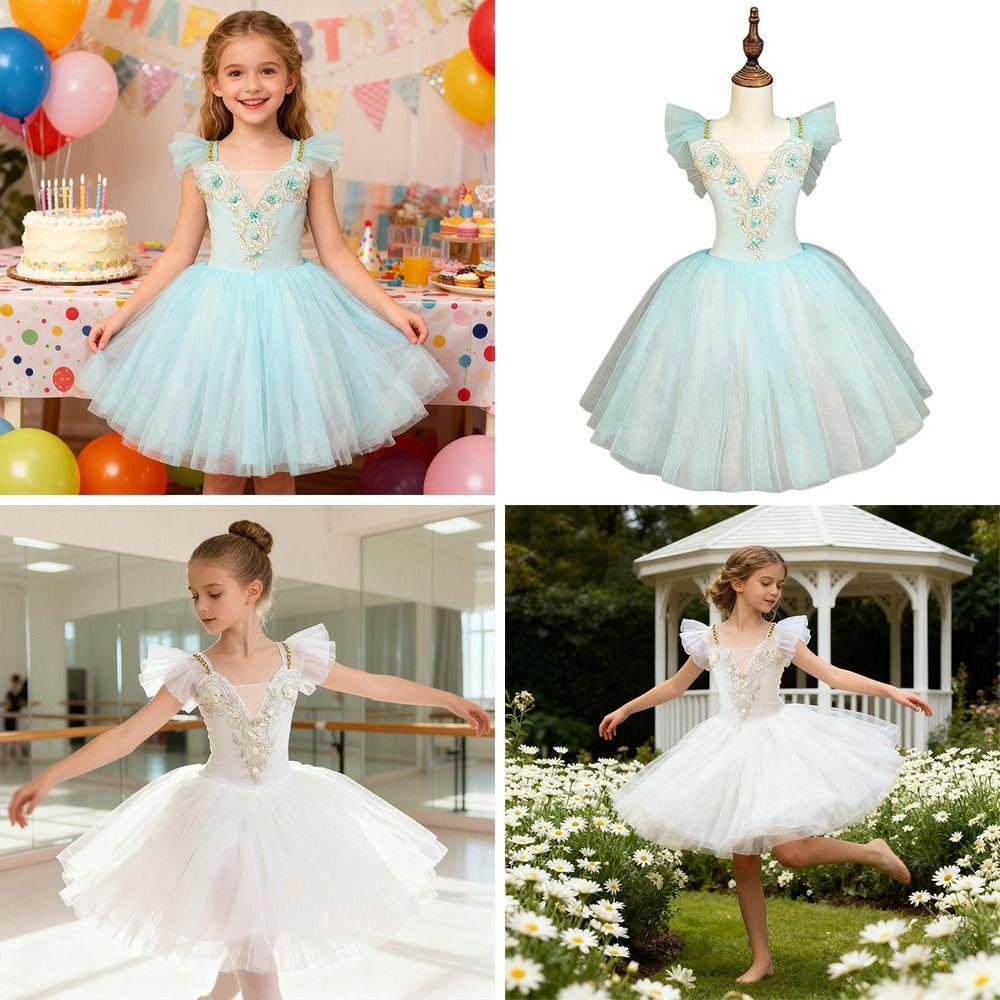 Modern Ballet Tutu Sequin Princess Dress Fashion Performance Clothes  Children