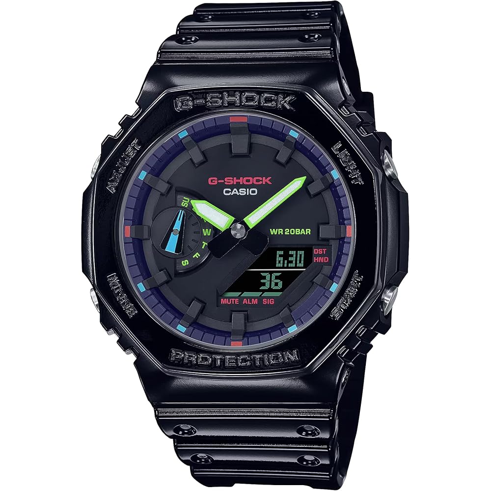 Casio G-Shock GA-2100RGB-1A Men's Watch International Model Durable Design Water Resistant