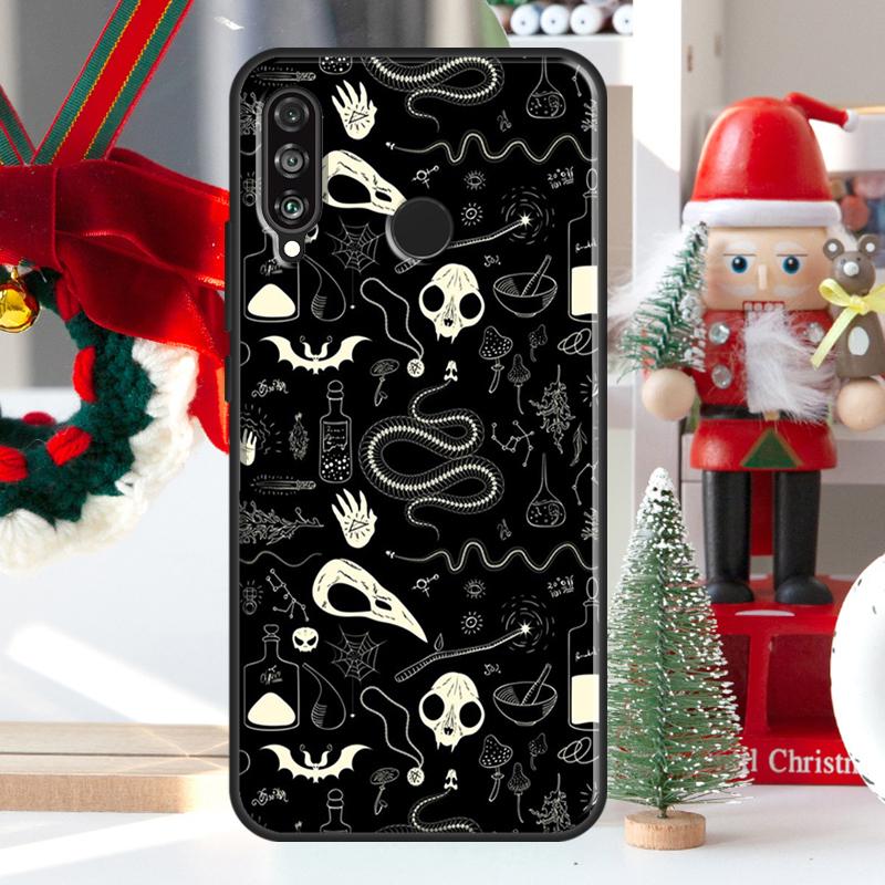 Raven Skull For Huawei Nova 9 10 SE 11 Pro Y60 Y70 Y90 Y61 Y91 Y72 Y73 12i 11i 8i P20 P30 P40 Lite Case