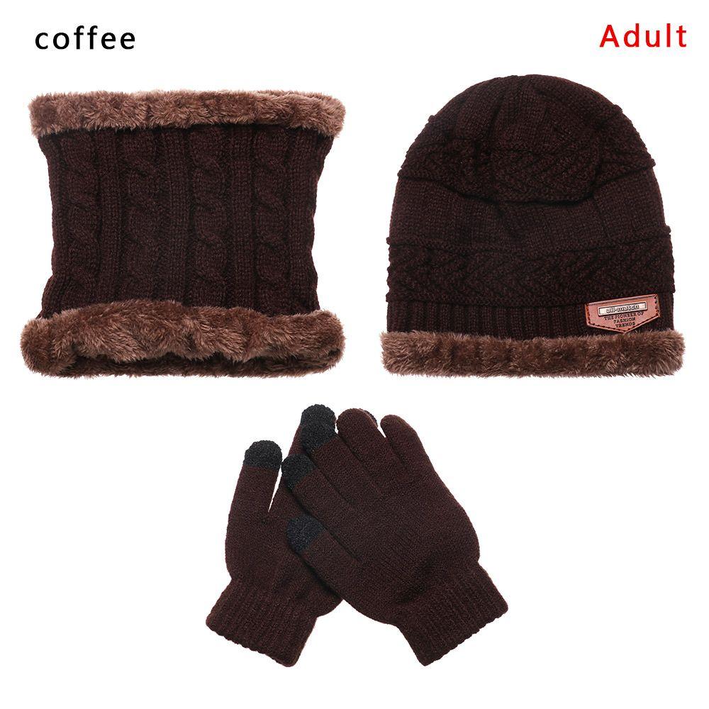 Mens Girl Knitted Winter Warm Neck Warmer Beanie Hat Hat Scarf Gloves Set And Neck Scarf