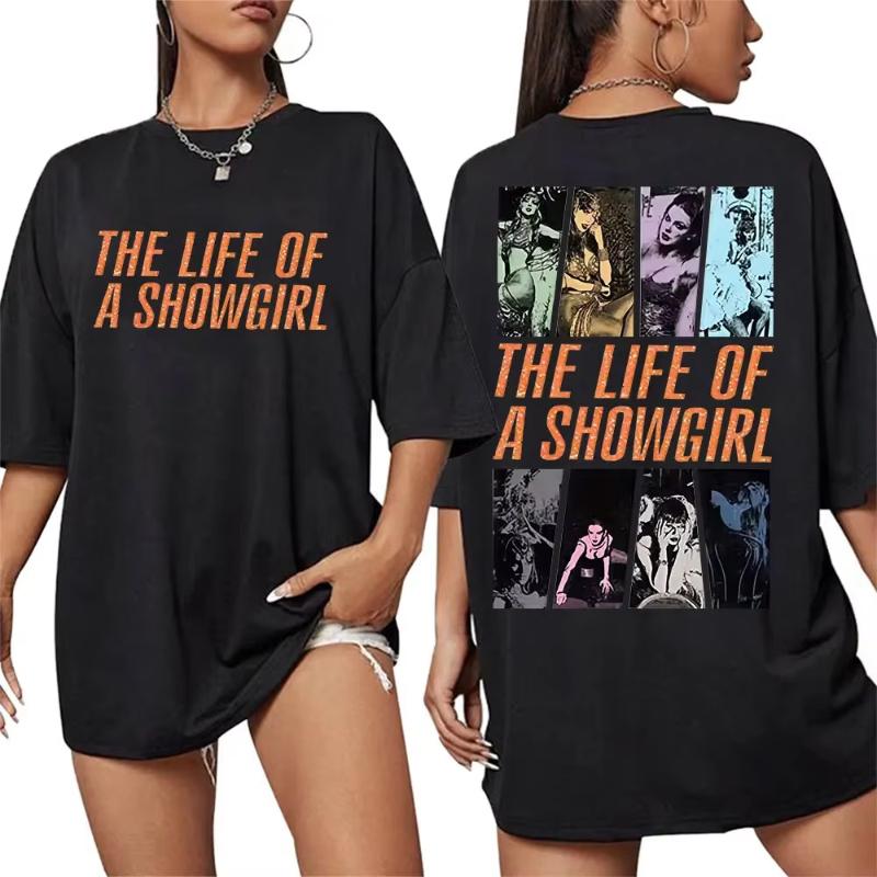 The Life of A Showgirl 2025 New Album Fans T Shirts Unisex Women High Quality Vintage Oversized Cotton Tshirt Harajuku Streetwear