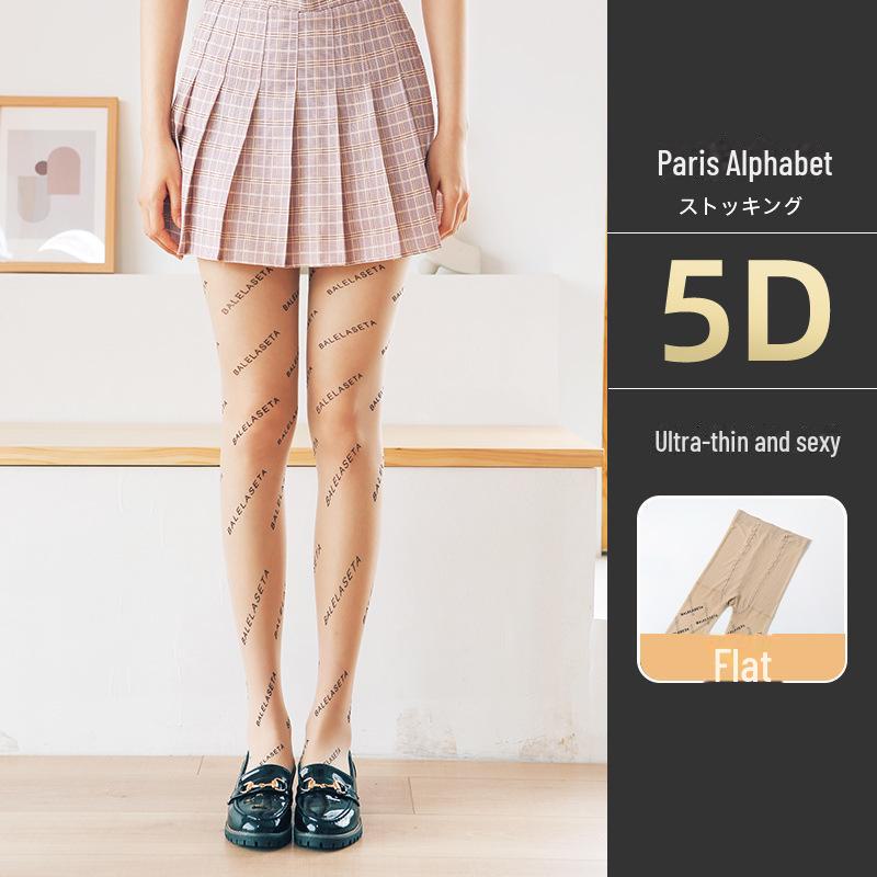 Ультратонкие телесные колготки-чулки против затяжек для женщин - Прозрачные весенне-летние чулки