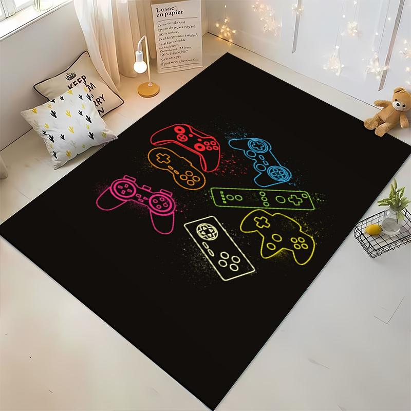 Colorful Gaming Controllers Design Rug Non-slip rug suitable for living room and bedroom sofas sofas