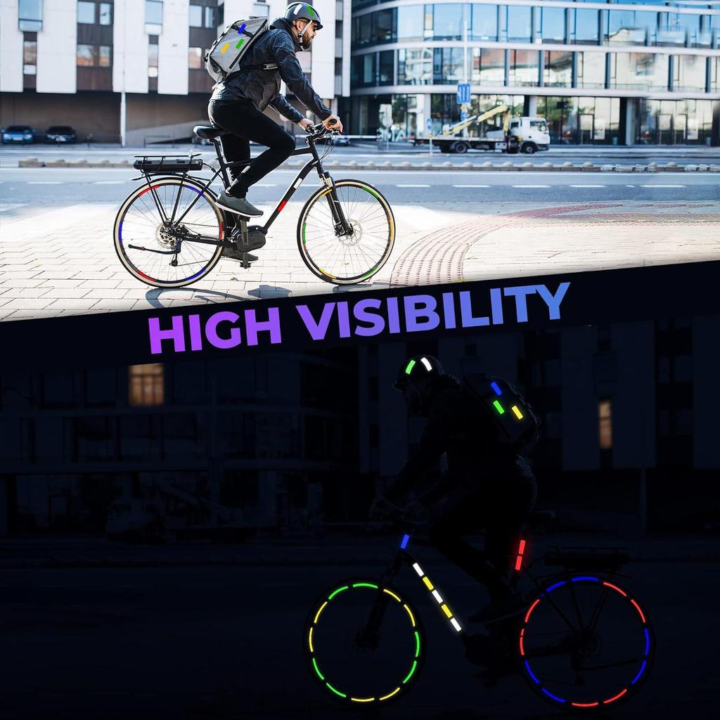 Bicycle, Car, Helmet, and Motorcycle Reflective Safety Stickers