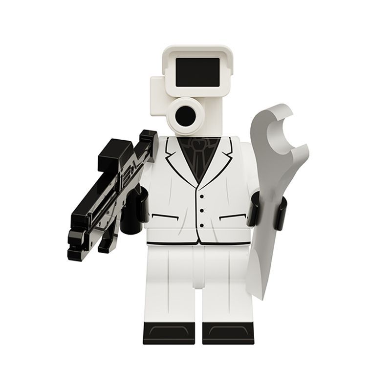 Юмористические фигурки из строительных блоков с персонажами на туалетную тематику и взаимозаменяемыми деталями