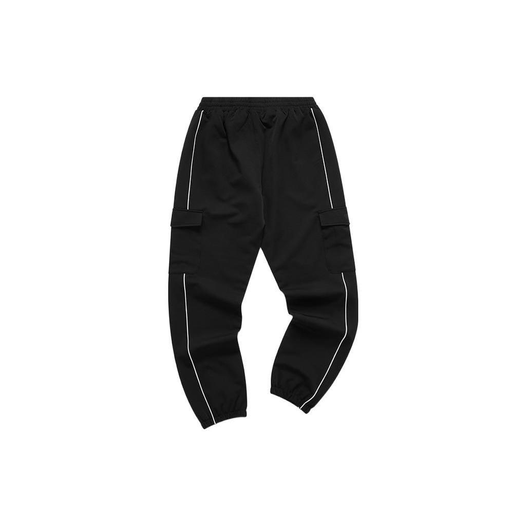 Fila Спортивные брюки женские с принтом логотипа-буквы, большой карман, свободная манжета, черный T11W112801F-BK