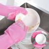 1 Pair Dishwashing Gloves Reusable Anti-slip Pattern Comfortable Cleaning Protective Gloves Household Kitchen Tools