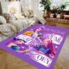 D-Demon H-Hunters Carpet K-POP Flannel Rug Bedroom Decor Kid Nonslip Carpet Floor Mat Surface Comfortable Carpet Birthday Gift