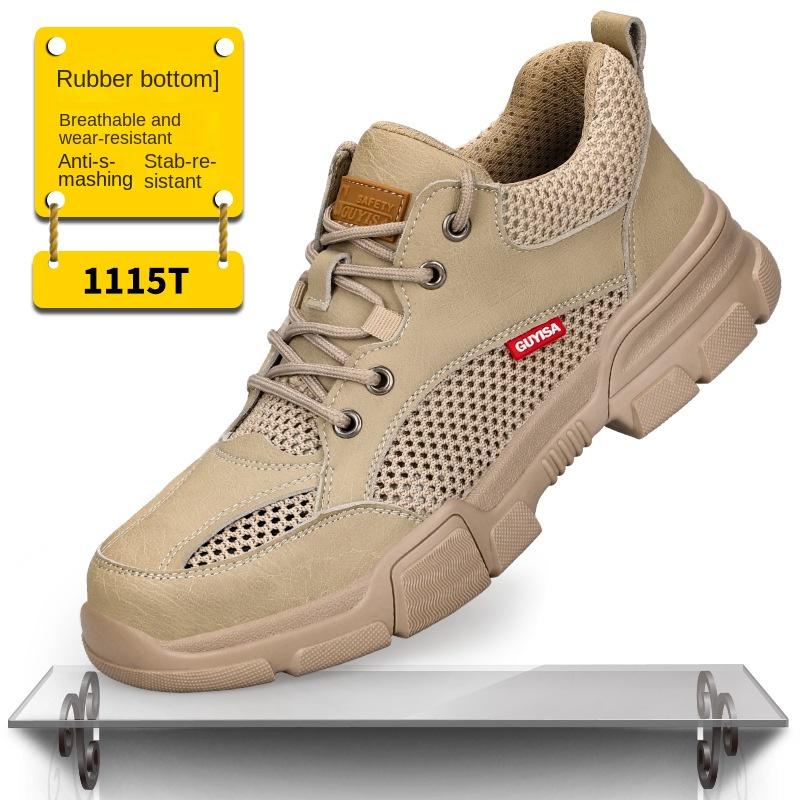 Labor Insurance Shoes Men's Anti-smash and Anti-puncture Wear, Light, Comfortable, Non-slip, Waterproof and Wear-resistant Safety Shoes