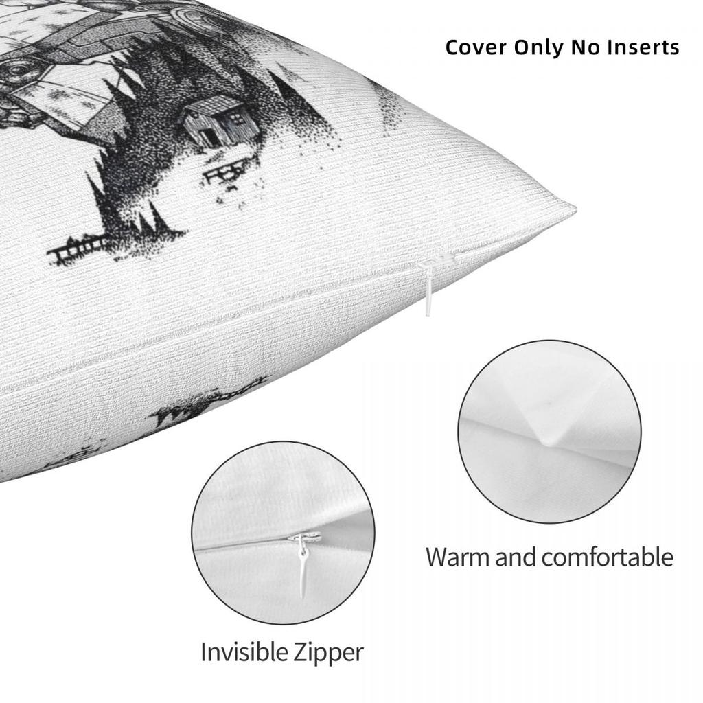Iron Giant Square Pillowcase Polyester Linen Velvet Creative Zip Decor Pillow Case Bed Cushion Case