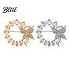 Faux Pearl Rhinestone Brooch Anti-Exposure Round Women Shape with Rhinestones