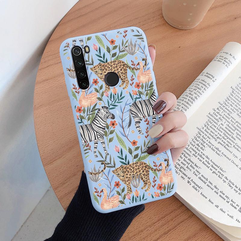 Case For Redmi Note 8 8T Soft Silicone TPU Back Cover Case Protective Coque For Redmi Note8 Shell 8 T Leopard Painted Bumper