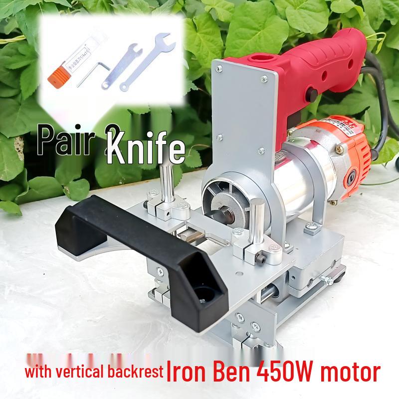 Woodworking Edge Trimmer & Slotting Jig: Portable Tenoning and Side Hole Tool for Wardrobe Cabinet Panels.