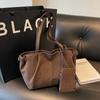 Autumn and Winter New Niche Suede Bag Large-capacity Tote Bag Commuter Shoulder Bag Textured Women's Bag