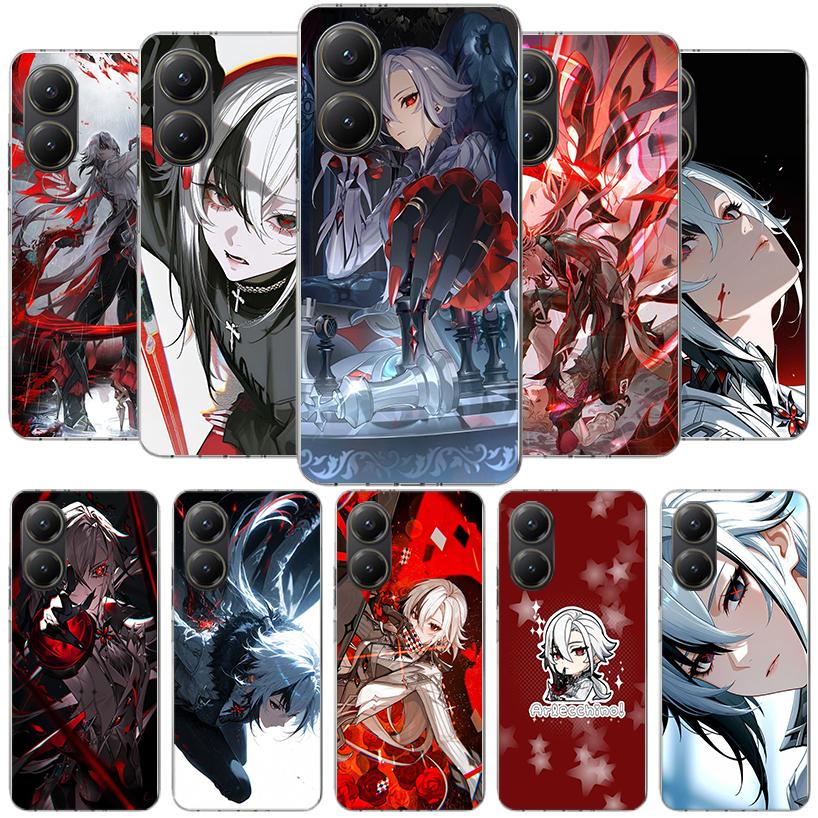 Чехол для телефона Arlecchino Genshin Impact для Xiaomi Poco F7 Ultra X7 X6 X5 Pro M7 Redmi 15C 15 13C 13 12C 12 10C 10 9A 9C 9T 9