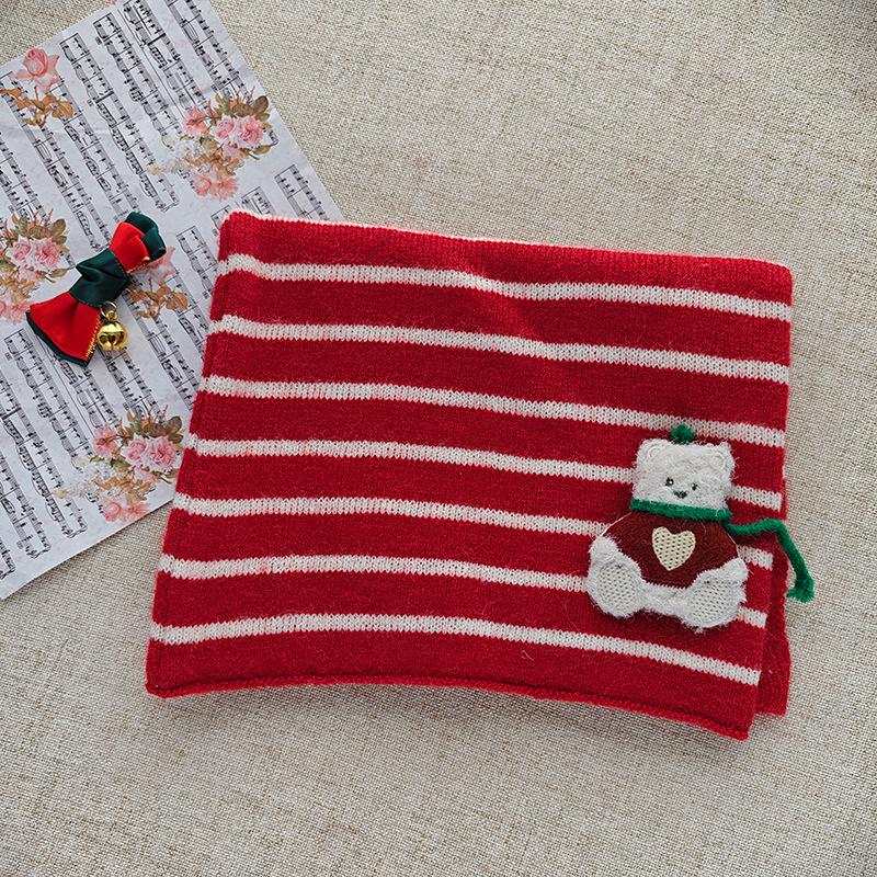 Children's 2025 Winter Red Scarf: Warm, Windproof Neck Gaiter for Girls - Cute and Protective