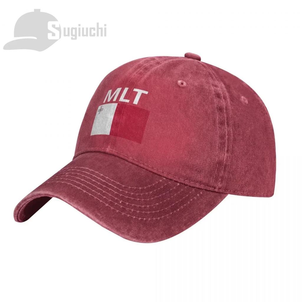 Malta Flag With Letter Washed Cotton Cap Gorras Snapback Caps Baseball Dad Outdoors Travel Sun Hats Casquette