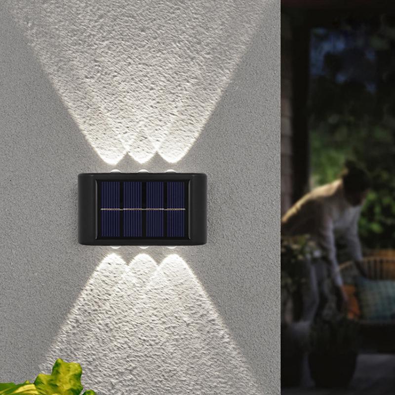 Solar Wall Lamp Outdoor Garden Lamp Waterproof Up and Down Luminous Lighting