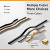 Aluminum Alloy Cabinet Pull Handle Multiple Sizes Brushed Wardrobe Door Pull Long-bar Sleek Curved Furniture Handle