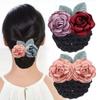 Flower Hair Accessories Flower Hair Bun Holder Covers Hair Bun Cover Net for Banks Hotels Staff
