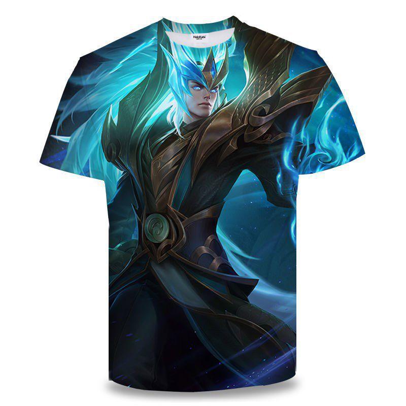 Летняя мужская футболка с коротким рукавом King of Glory Game Clothes для учеников средней школы с 3D-цифровой печатью, футболки, верх
