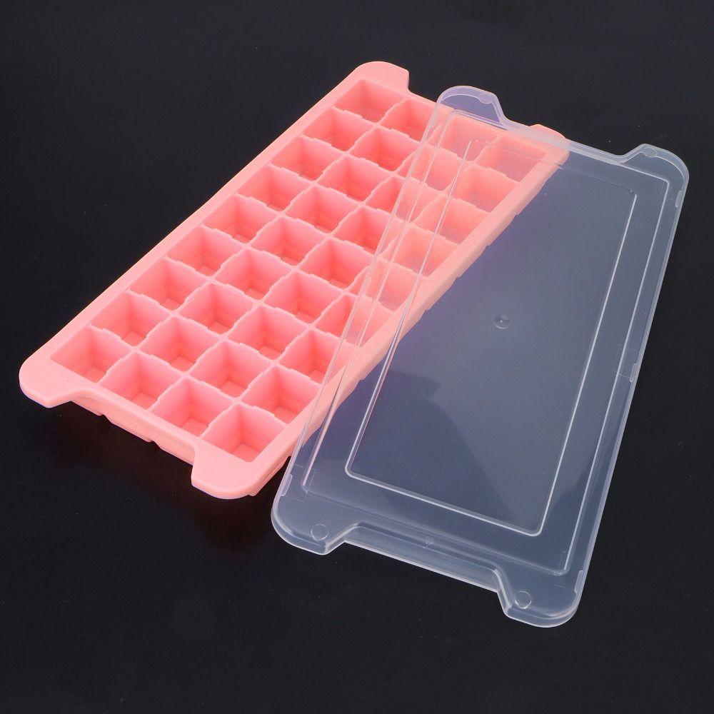 2pcs 36 Grid Ice Cubes Tray Removable Lid Ice Cube Maker Practical Ice Mold Cocktail Making