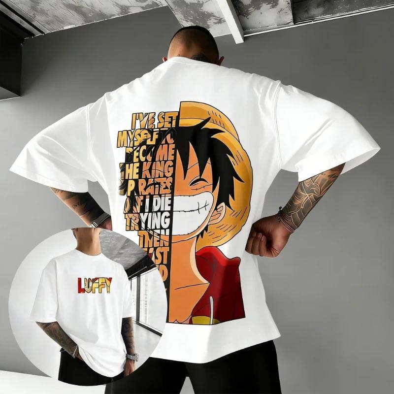 2026 Новая футболка с аниме One Piece Луффи Мужская Женская Летняя Y2K Повседневная с коротким рукавом Графическая футболка с Манки Д. Луффи Уличная одежда