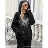 Womens Graphic Print Hoodie Streetwear Loose Fit Long Sleeve Pullover Casual Top