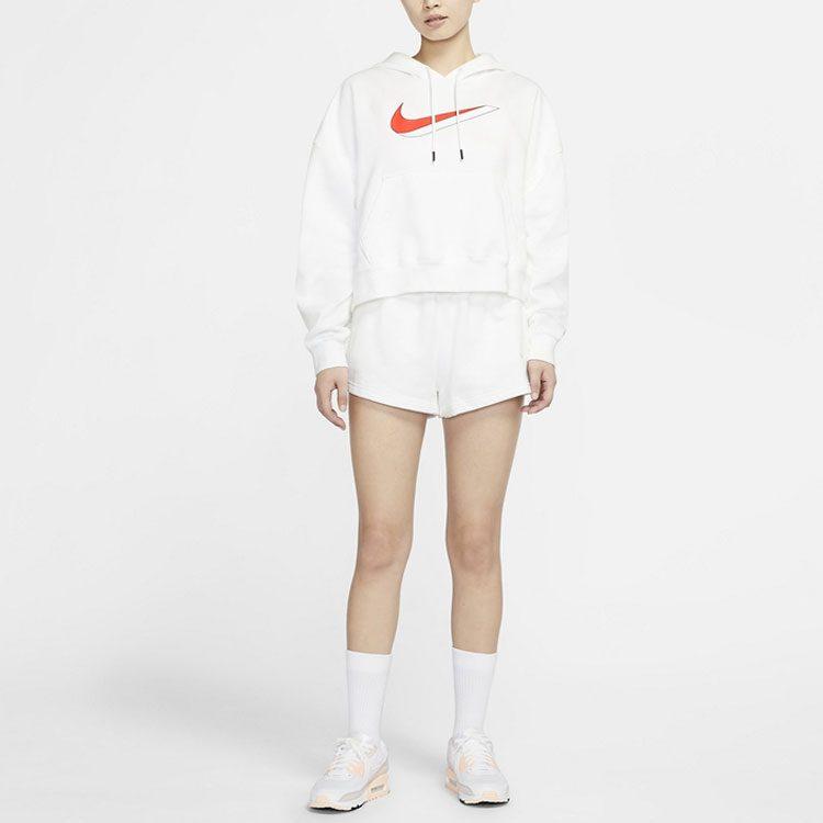 Nike Толстовки Женские Белые С Капюшоном Средней Посадки Обычные DJ1075-100