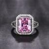 Sace Gems Classic Copper Alloy Pink Zircon Ring for Ladies Wedding Jewelry Promises Party Gifts