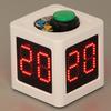 Portable Shot Clock, Board Game Cube Timer, Poker Countdown Stopwatch with Preset Times, Custom Preset Timer with 4-Sided LED Display for Chess Contes