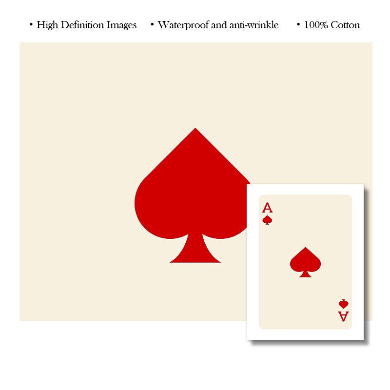 Забавный постер на холсте Lucky You, модный ретро-плакат с изображением карты красного туза, настенное искусство, скандинавская покерная живопись для гостиной, спальни, домашний декор