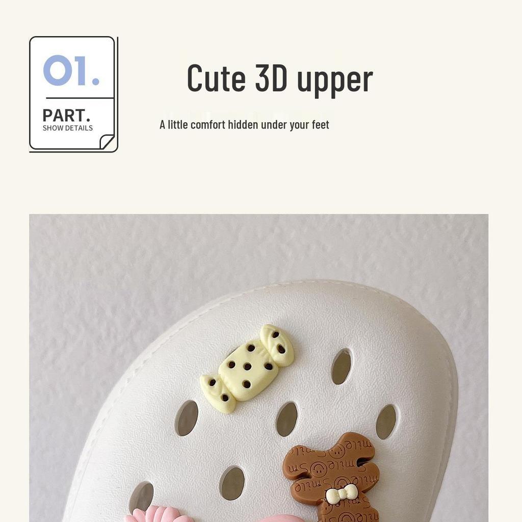 Женские черные нескользящие пляжные клоги на толстой подошве 2025 года для комфортной летней носки