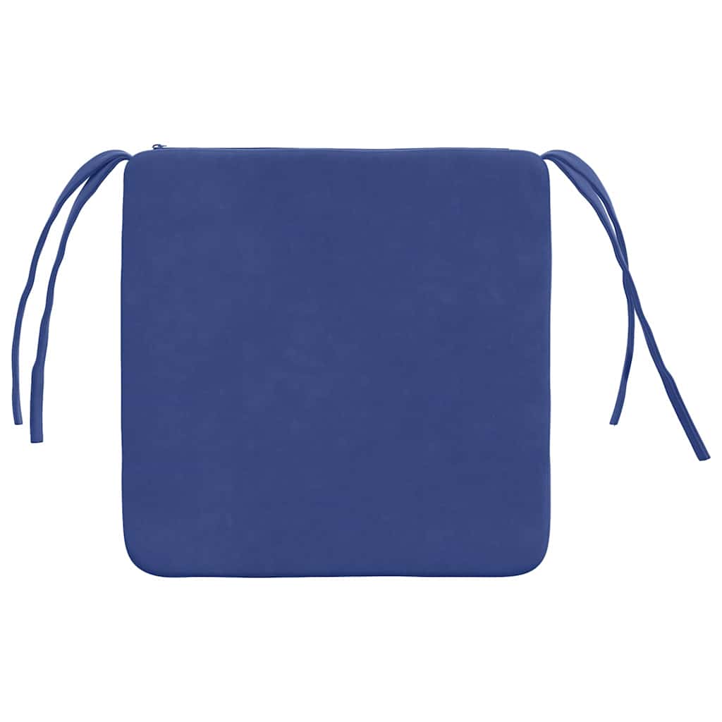 Seat Cushion Set 4 pcs Police Blue 40 x 40 x 3 cm Velvet