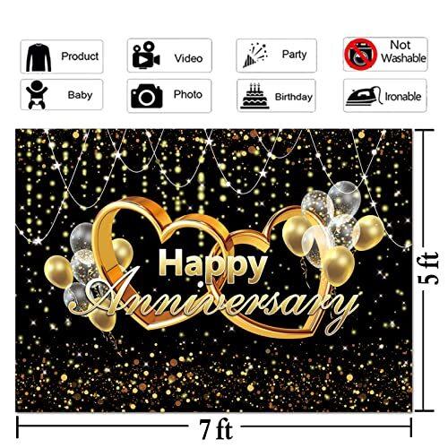 Happy Anniversary Banner Party Decoration Wedding Anniversary Photo Background
