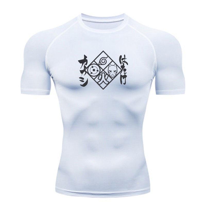 Men's Breathable Compression Fitness Sports T-shirt, Japanes