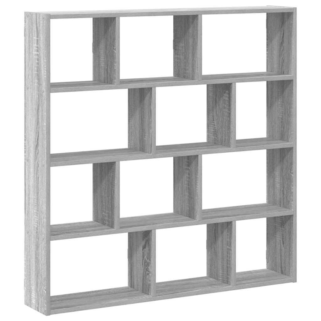 Cube Shelf with 12 Compartments Grey Sonoma Particleboard