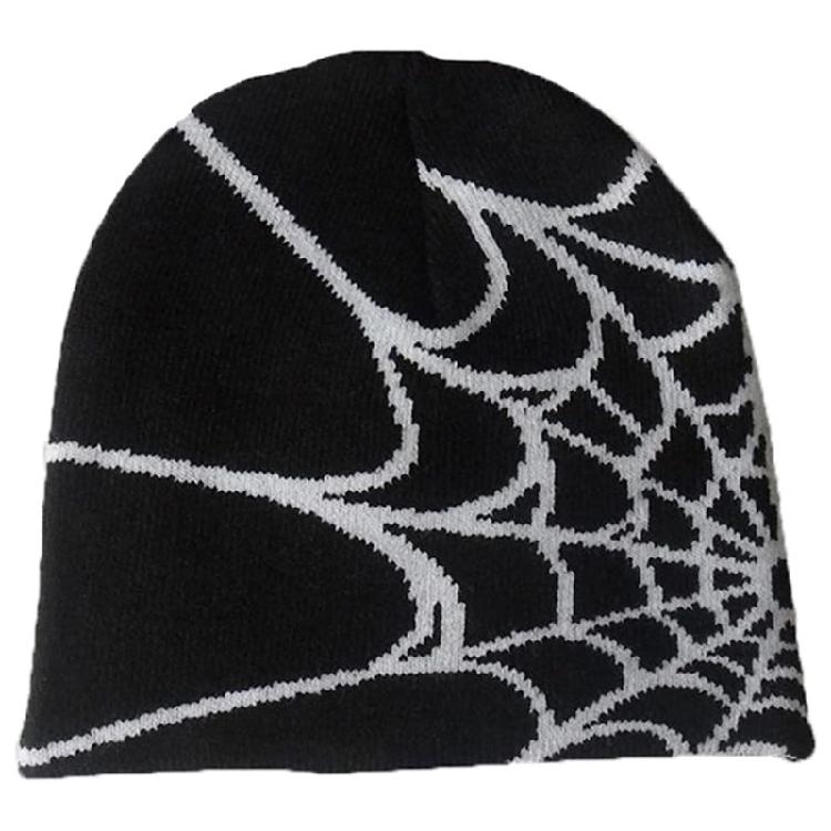 Spider Web Beanie Hat Y2K Beanie Knit Beanie Hat Spider Web Hat Y2k Baggy Slouchy Beanie Cap Skullies Beanie Skull Cap