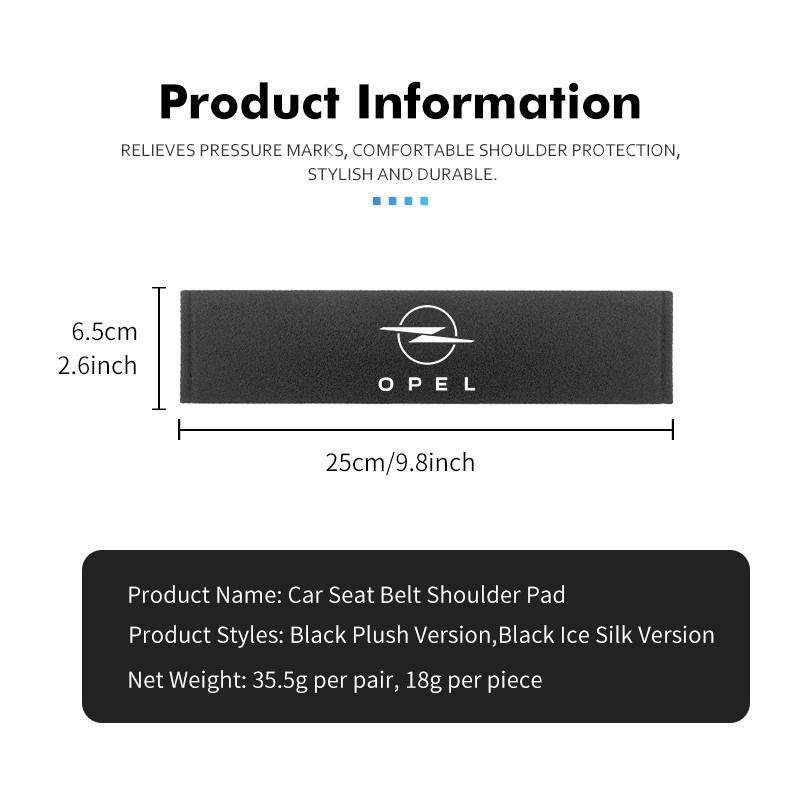 Car Seat Belt Shoulder Pad Universal Auto Accessories For Opel Corsa D Astra G H J K F Mokka C Zafira B Vectra bsu033