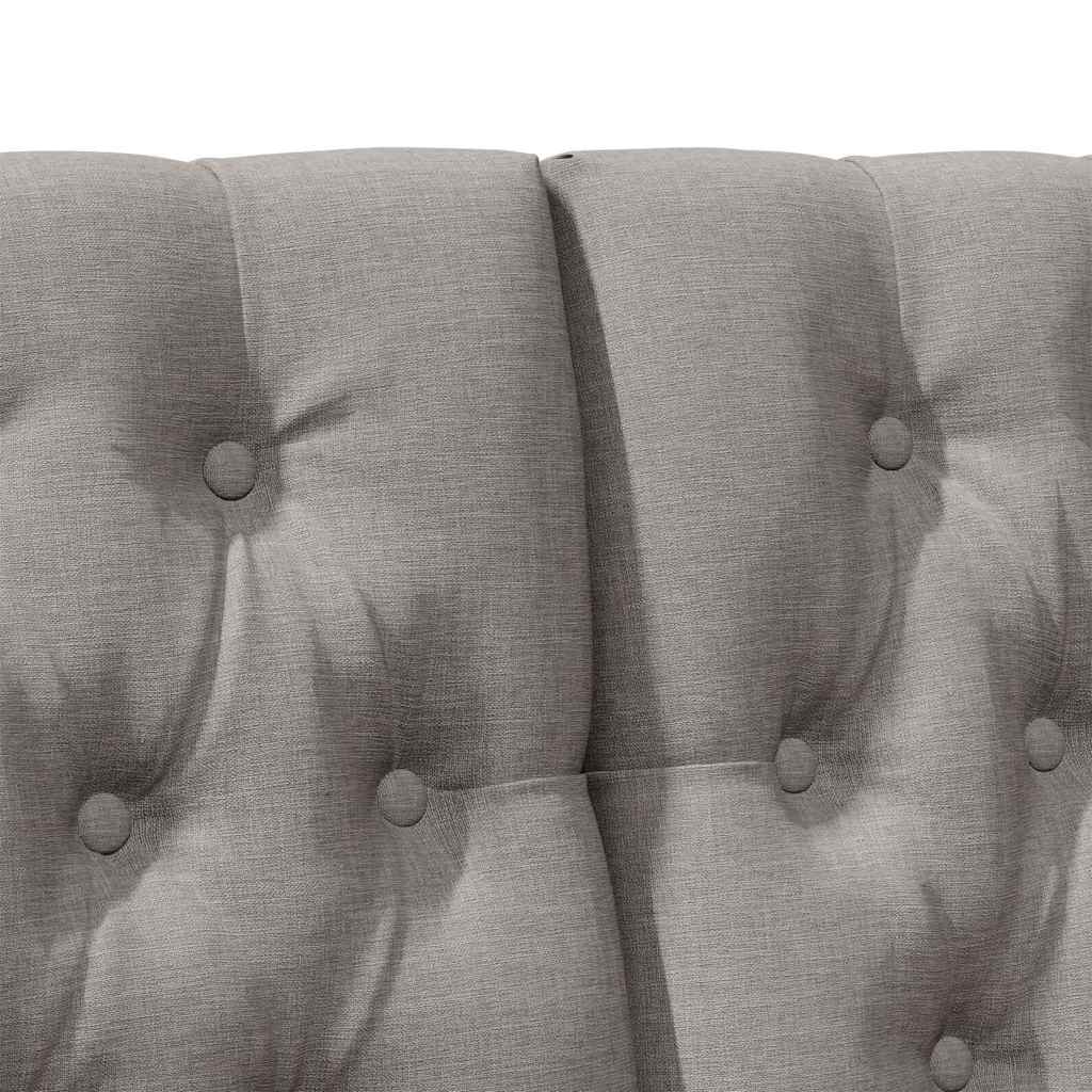 Upholstered Headboard Taupe 140 cm Solid Pine Wood