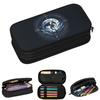 Mysterious Silvery Dragon And The Moon Pencil Case for Studen Gifts Pen Box Pencil Bag Stationery Supplies Pen Holder Bag