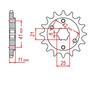 520 14T 15T Motorcycle Front Sprocket for NSR250 NSR250R NS250 VT250 VTR250 (14 Teeth)