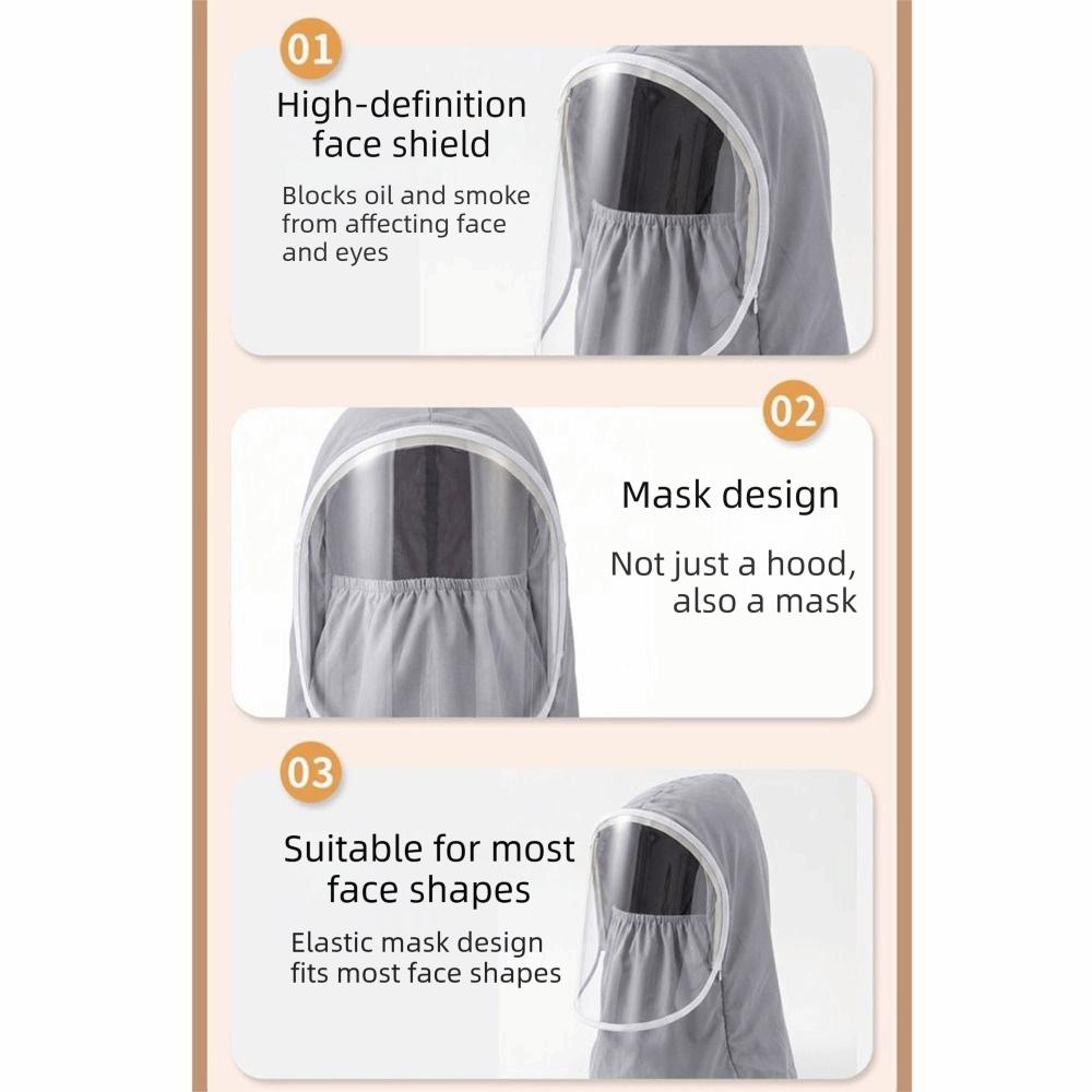 Dust Proof Clear Face Cover Saliva-Proof Face Protective Shield Kitchen Use